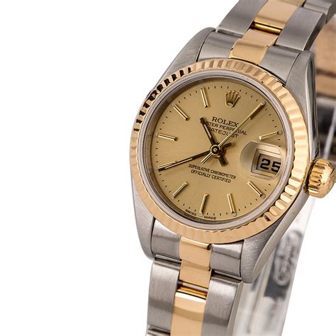 rolex women's oyster perpetual datejust two-tone watch|Rolex lady Oyster Perpetual price.